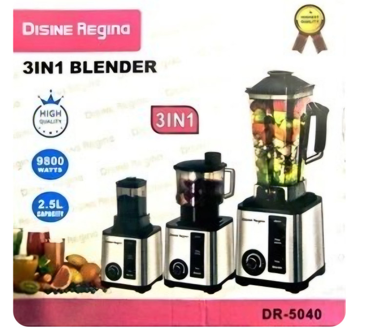غذاساز 3کاره پایه استیل دسینی-توان 9800 وات مدل DR-5040