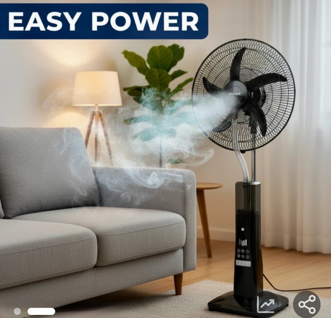 پنکه شارژی مه پاش POWER KING پنج پره مدل PK-CSM 1840 کنترل دار