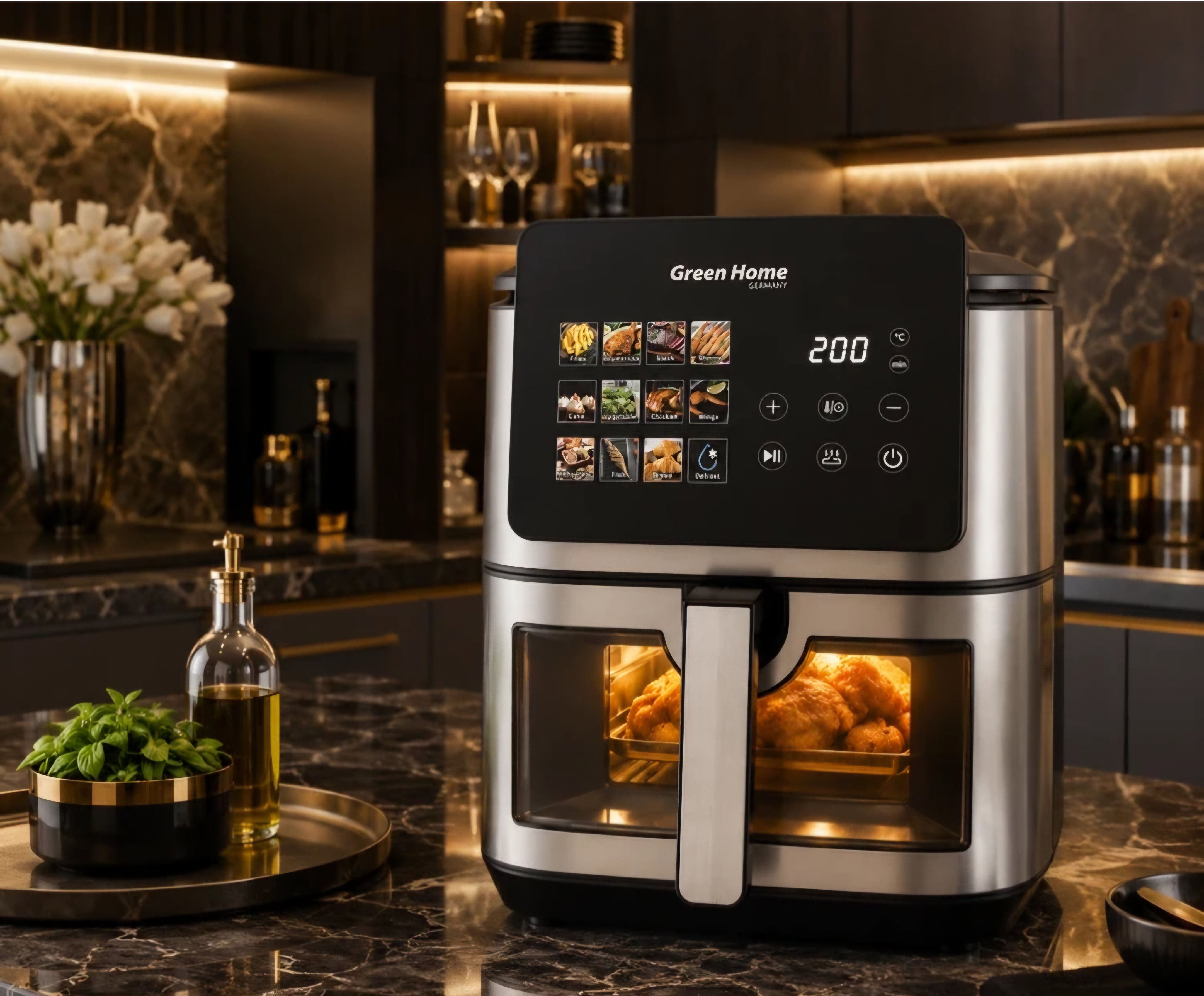 سرخکن دو المنت گرین هوم آلمان‌-ظرفیت 12 لیتر مدل GH-2025