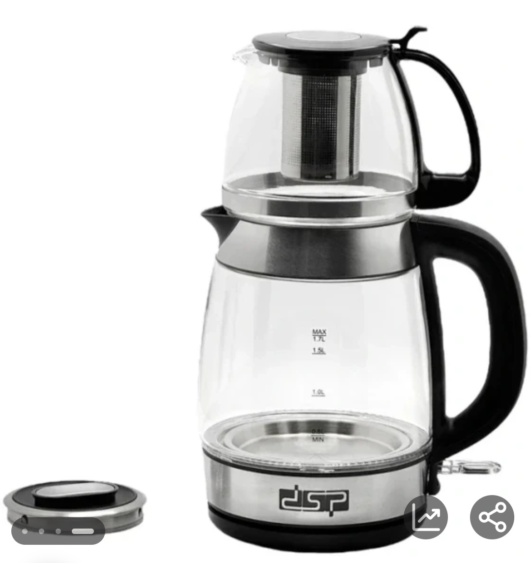 چایساز روهمی DSP مدل KK 1286 توان 2200 وات کتری 1.7 لیتری+قوری 0.6 لیتری