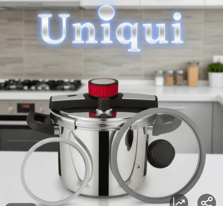 زودپز 6لیتری یونیک -درب کلیپسی +درب شیشه ای مدل UN-06