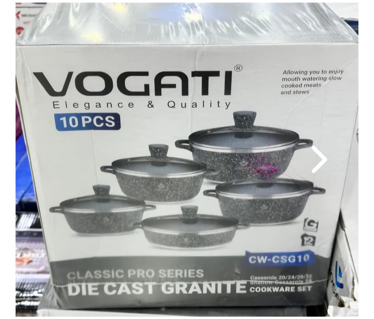 این محصول یک سرویس قابلمه گرانیتی 10 پارچه VOGATI مدل SW-SCG10 است