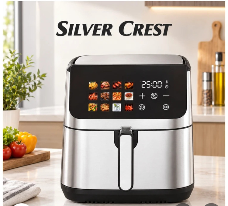 سرخکن 15لیتری بدون روغن و گریل سیلور کرست مدل XL-9093-D توان 2400 وات