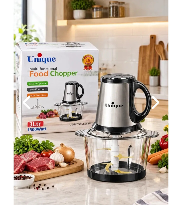 خردکن چند کاره unique مدل TOMAS 8 p ظرفیت 3لیتر با توان 1500 وات