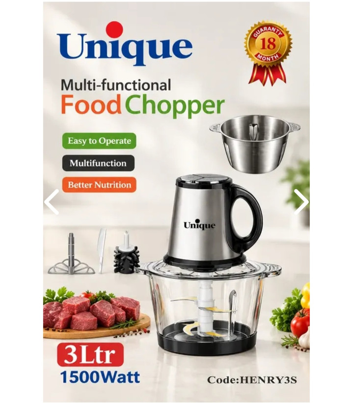 خردکن دوکاسه یونیک unique مدل HENRY3S