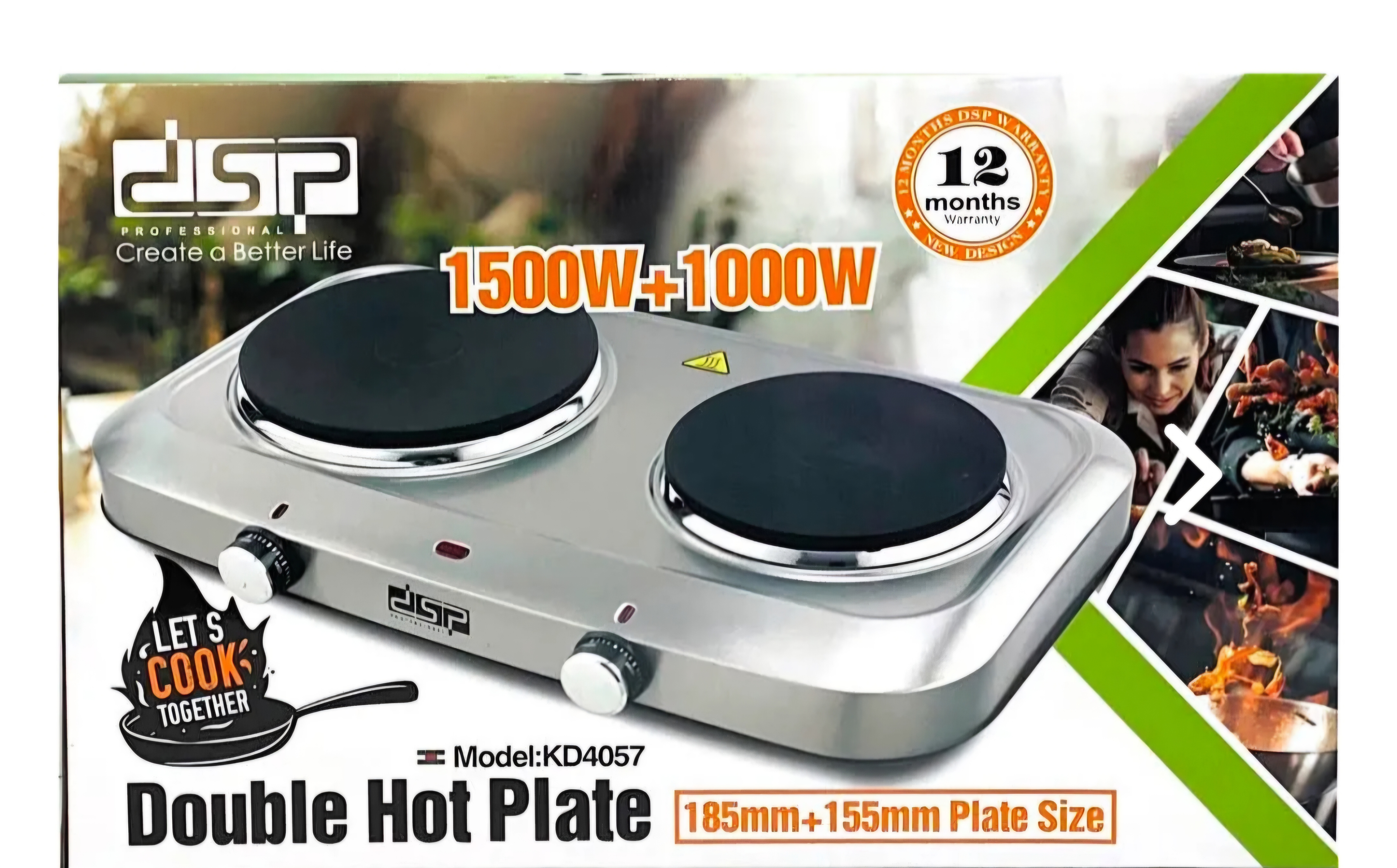 اجاق برقی دو شعله دی اس پی مدل KD-4057
