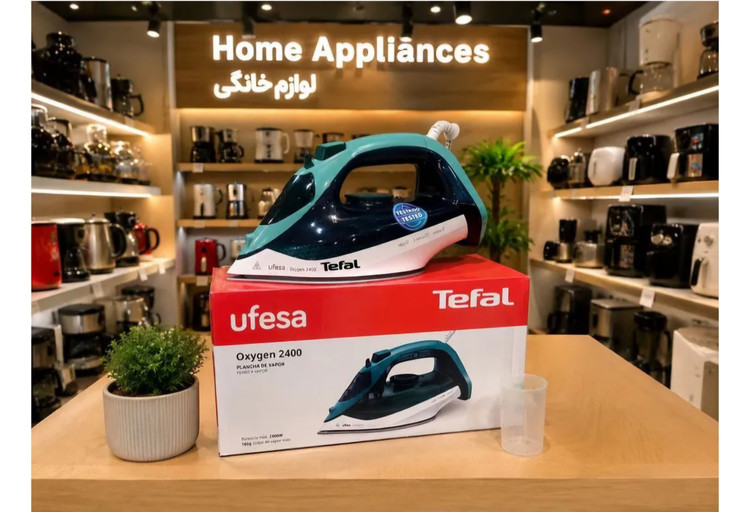 اتو بخار تفال مدل 2400 oxygen (کیفیت بسیار مطلوب) قابل استفاده برای انواع لباس و رگال Tefal